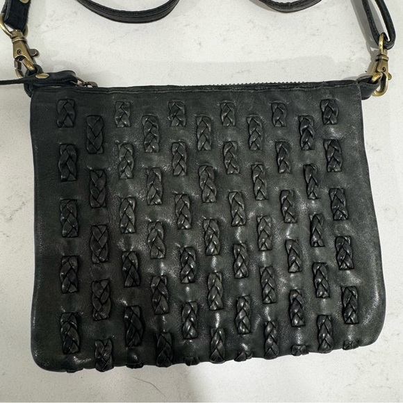 Milo Handbags - MILO Evelyn Cross Black Leather Crossbody Wallet Bag